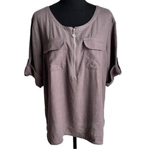 NWOT Anne Klein Linen Casual Top Size Large